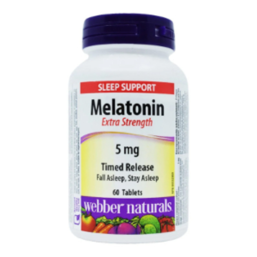 Webber Naturals Melatonin 5Mg Extra Strength 60 Tab