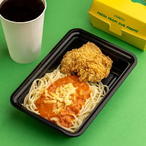 Spaghetti With 1Pc Chiken Meal