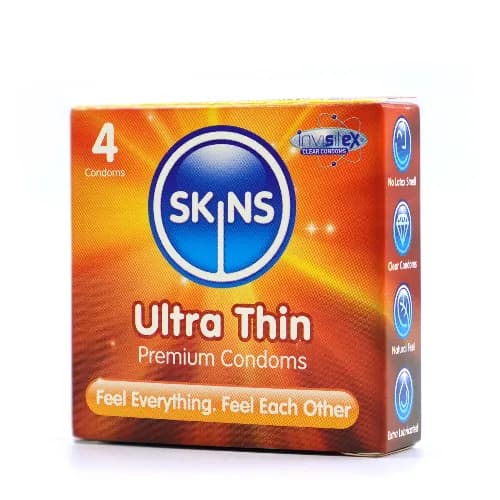 Skins Ultra Thin Lubricated Condoms 4 Pack