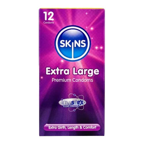 Skins Extra Large Lubricated Condoms 12 Pack