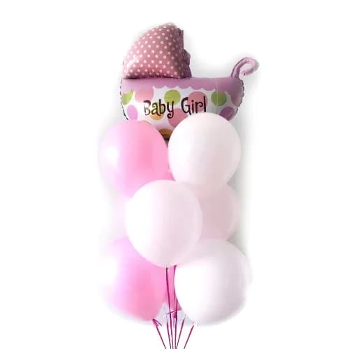 Baby Buggy Girl Set Helium Balloons