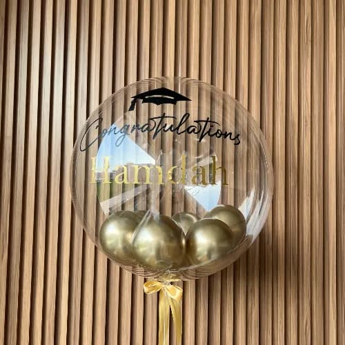 Congratulations -Transparent Balloon With Helium