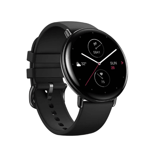 Amazfit A1936-Zepp Round Onyx Black Rubber Strap Smart Watch Zepp Round