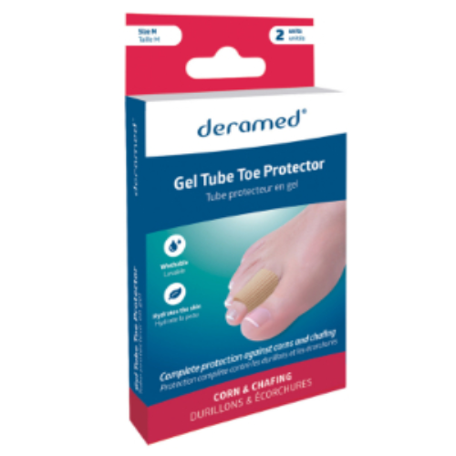 Deramed Gel Tube Toe Protector 2 Units Size Medium