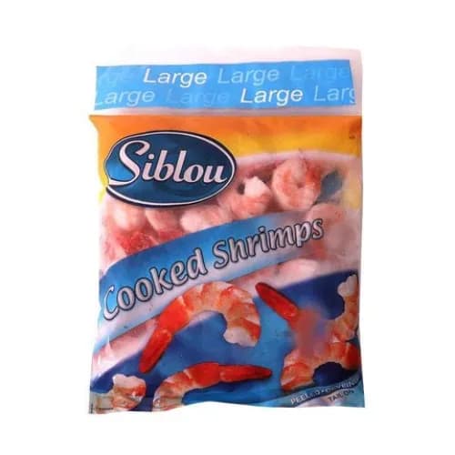 Siblou Frozen Large Cooked & Peeled Shrimps 500g