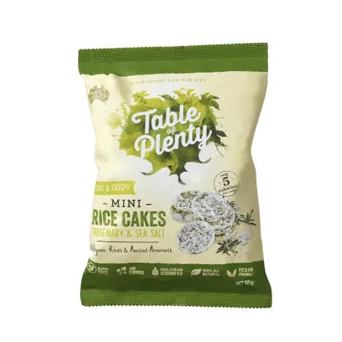 Table Of Plenty Rosemary & Sea Salt Rice Cakes 60 G