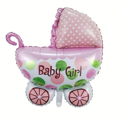 Baby Buggy Girl Helium Balloon