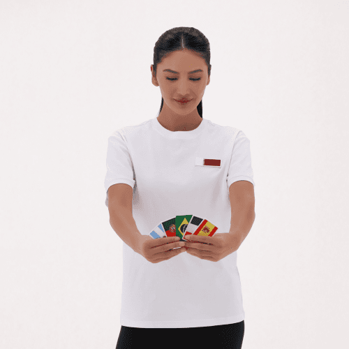 Adult Flag T-Shirts White, XL - Brush And Needle
