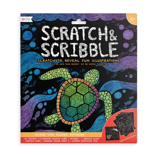 Ocean Life Scratch And Scribble Scratch Art Kit By Ooly