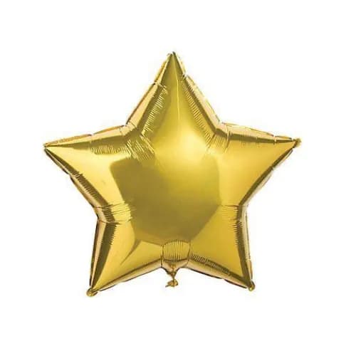 Golden Star Helium Balloon