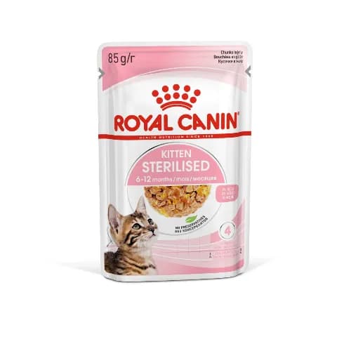 Feline Health Nutrition Kitten Sterilised Jelly (Wet Food - Pouches) 12X85G