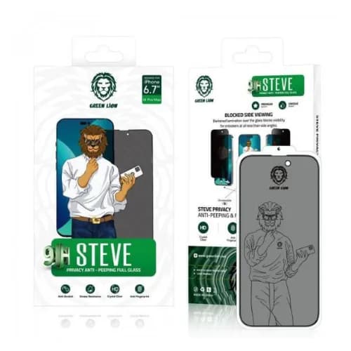 Green Lion 9H Steve Privacy Anti-Peeping Glass For 14 pro