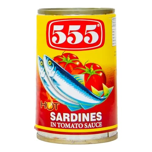 555 Sardines Tomato With Hot Sauce 155g