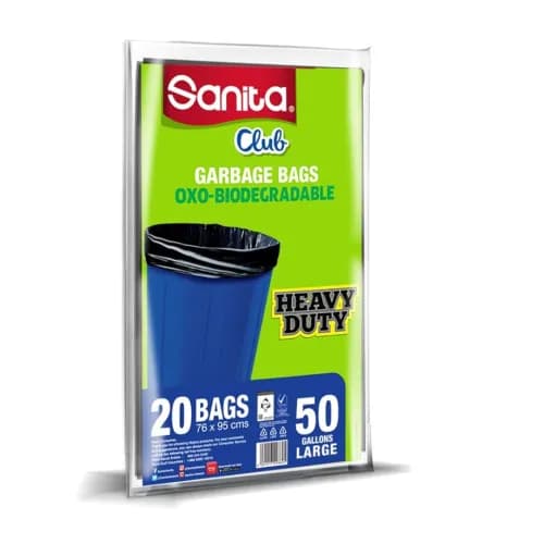 Sanita Garbage Bag  50 Gallon Roll 20 Bags