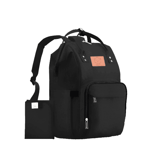 Keababies Diaper Bag Backpack, Waterproof Multi Function Baby Travel Bags, Black