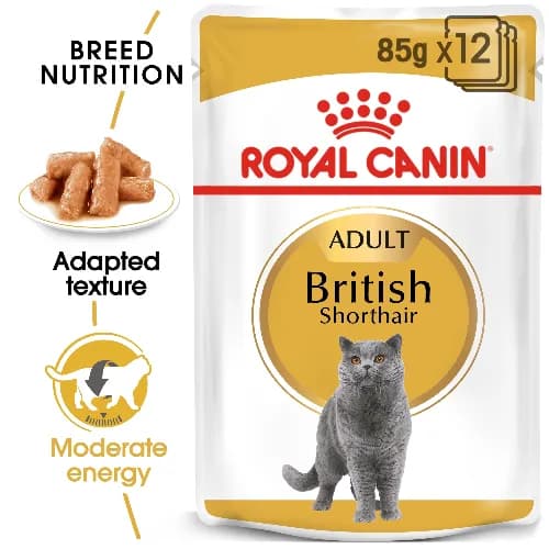 Feline Breed Nutrition British Shorthair (Wet Food - Pouches) 12X85G