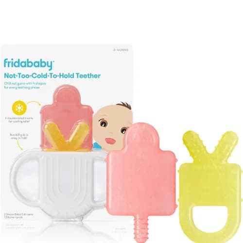 Not-Too-Cold-To-Hold Bpa-Free Silicone Teether For Babies By Frida Baby