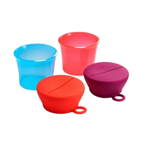 Boon - Snug Snack Containers With Stretchy Silicone Lids