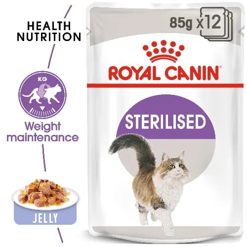 Feline Health Nutrition Sterilised Jelly (Wet Food - Pouches) 12X85G