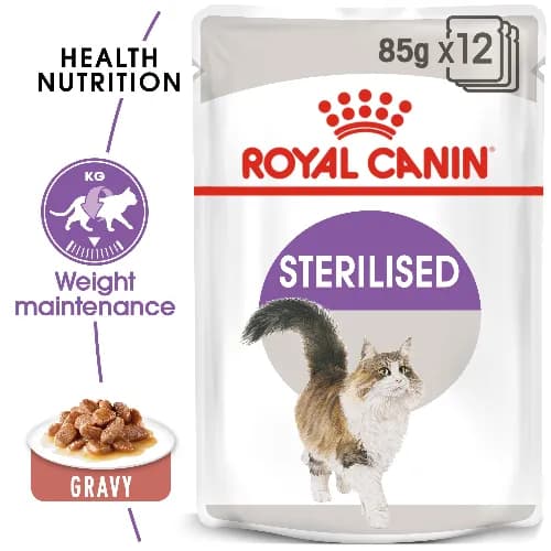 Feline Health Nutrition Sterilised Gravy (Wet Food - Pouches) 12X85G