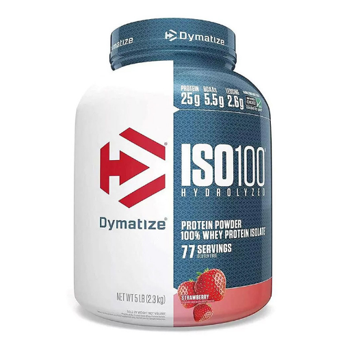 Dymatize Iso100 Hydrolyzed Protein Powder (Strawberry) - 5 Lbs