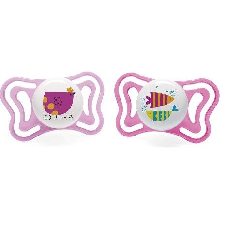 Chicco Silicone Soother Physio Light Girl 16-36M - 2Pcs
