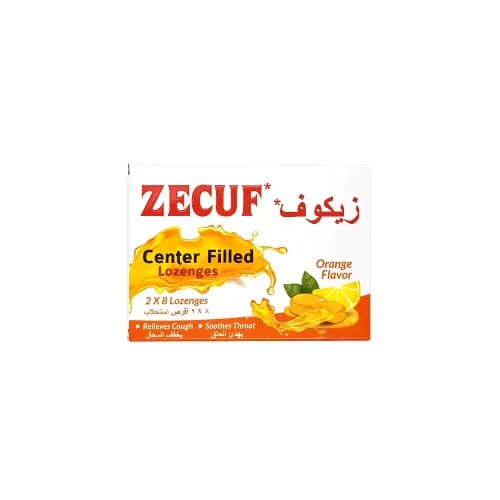 Zecuf Center Filled Lozenges Orange 16Pcs