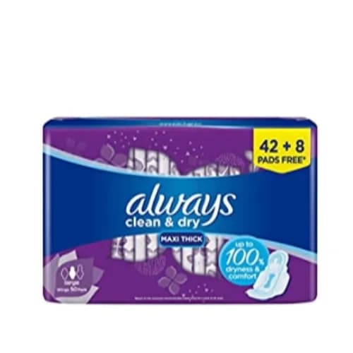 Always Clean & Dry Maxi Thick Large Wings 18 Pieces