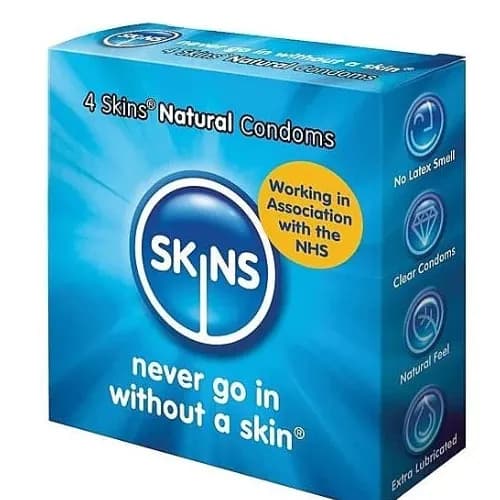 Skins Natural Condoms 4Pcs