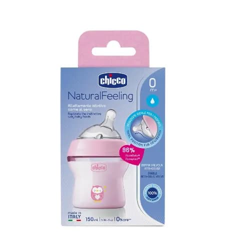 Chicco Natural Feeling Bottle 0M+ - 150Ml - Pink