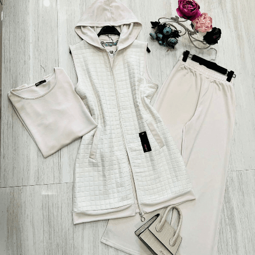 Lady Clothing Set (3) Pieces - Beige