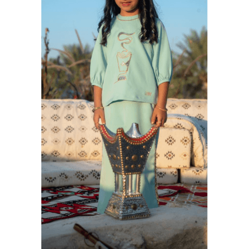 Tiffany blue Medkhan set 8Y -  Brush And Needle
