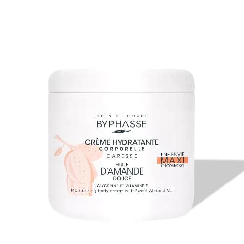 Byphasse Caresse Moisturizing Body Cream Sweet Almond Oil 500Ml