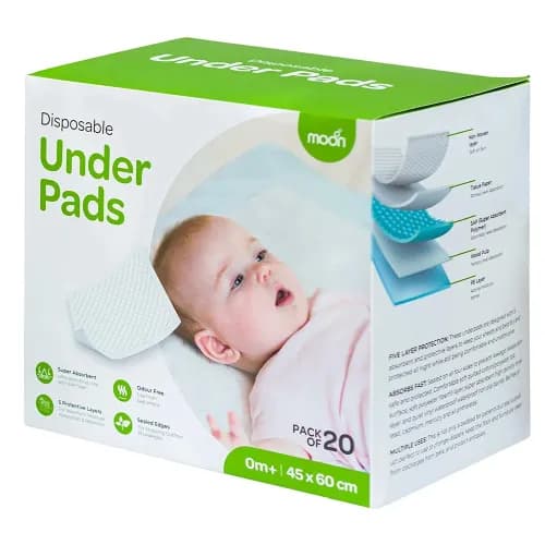 Moon - Disposable Under Pads - 45 X 60 Cm (Pack Of 20)