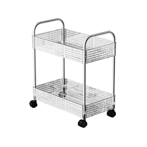 Vague Trans.Diamond 2 Tier Trolley Cart 40X21.5X42Cm-02-1259