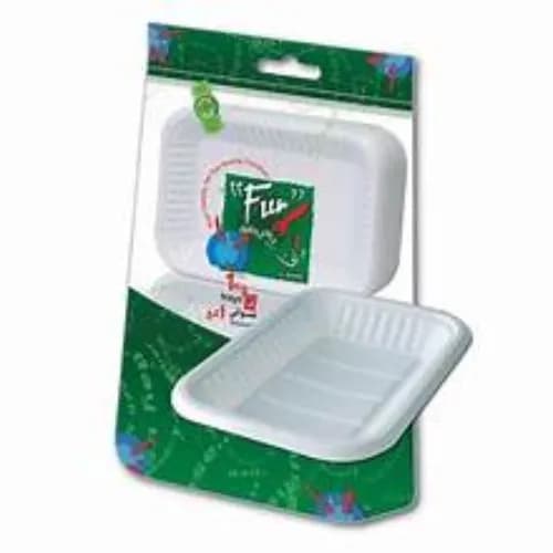 Fun ًwhite Rectangular Plastic Tray No.3