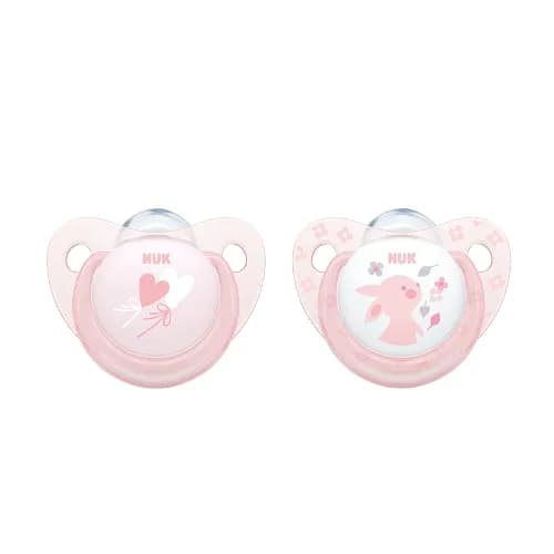 Nuk Silicone Orthodontic Soothers 6-18M Rose 2Pcs