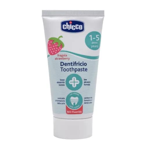 Chicco Toothpaste Strawberry 12M+ - 50Ml - No Fluoride