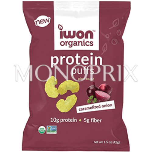 Iwon Organic Protein Chips Puffs Carmelized Onion 42G