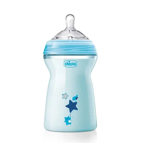 Chicco Natural Feeling Bottle 6M+ - 330Ml - Blue