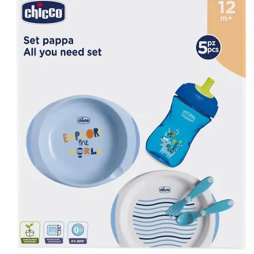 Chicco Weaning Set 12M+ - Blue - Boy