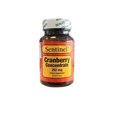 Sentinel Cranberry Concentrate 252 Mg 60 Softgels