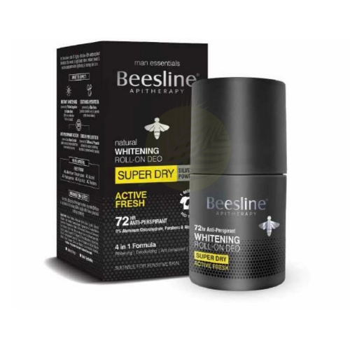 Beesline Whitening Roll On Deodorant Super Dry Silver Power Active Fresh