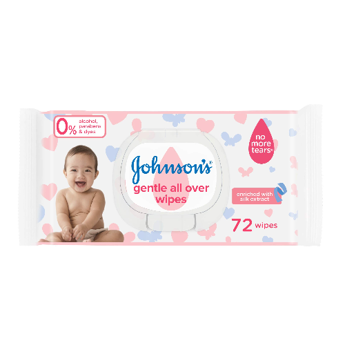 Johnson'S Baby Skincare Gentle All Over Wipes 72 Pieces