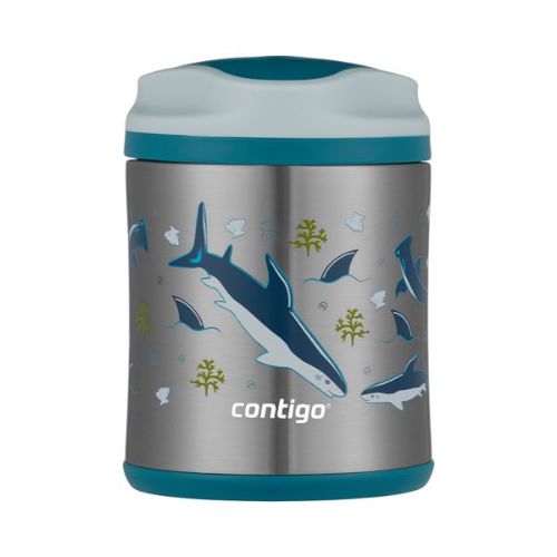 Ct-123 Contigo Kids Ss Food Jar Sharks 10 Oz / 300 Ml