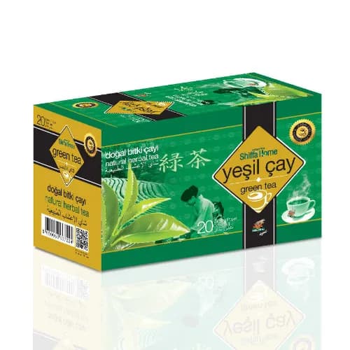 Shiffa Home Yesil Cay Green Tea Natural Herbal Tea 20 Tea Bags