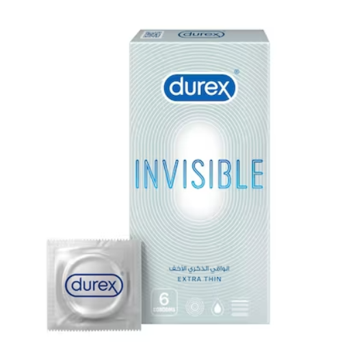 Durex Invisible Extra Thin Condoms 6Pcs