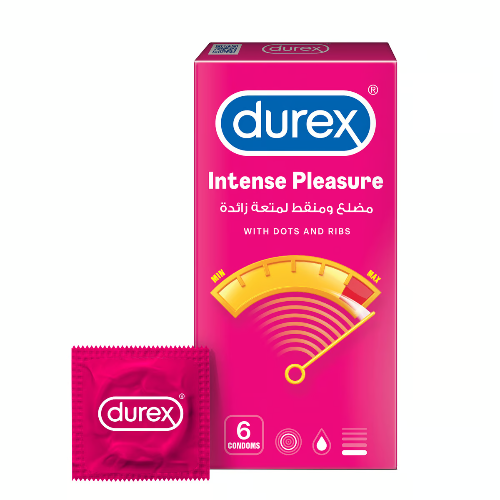 Durex Intense Pleasure Condoms 6Pcs