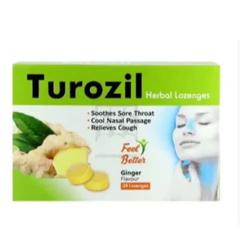 Turozil Ginger Herbal Lozenges 24'S