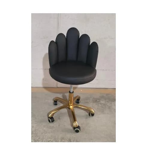 Hand Shape Stool With Back Black